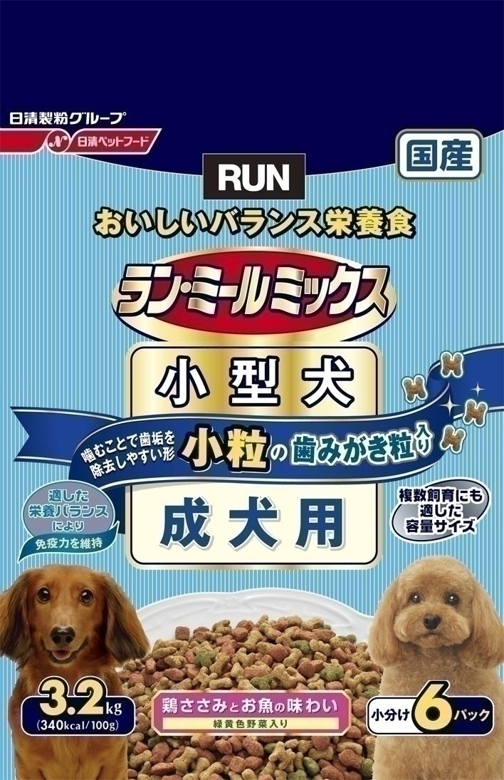 日清ペットフード ラン ミールミックス 小型犬1歳 6歳までの成犬用 3 2kgの卸売り ペット用品の仕入は Petポチッと で