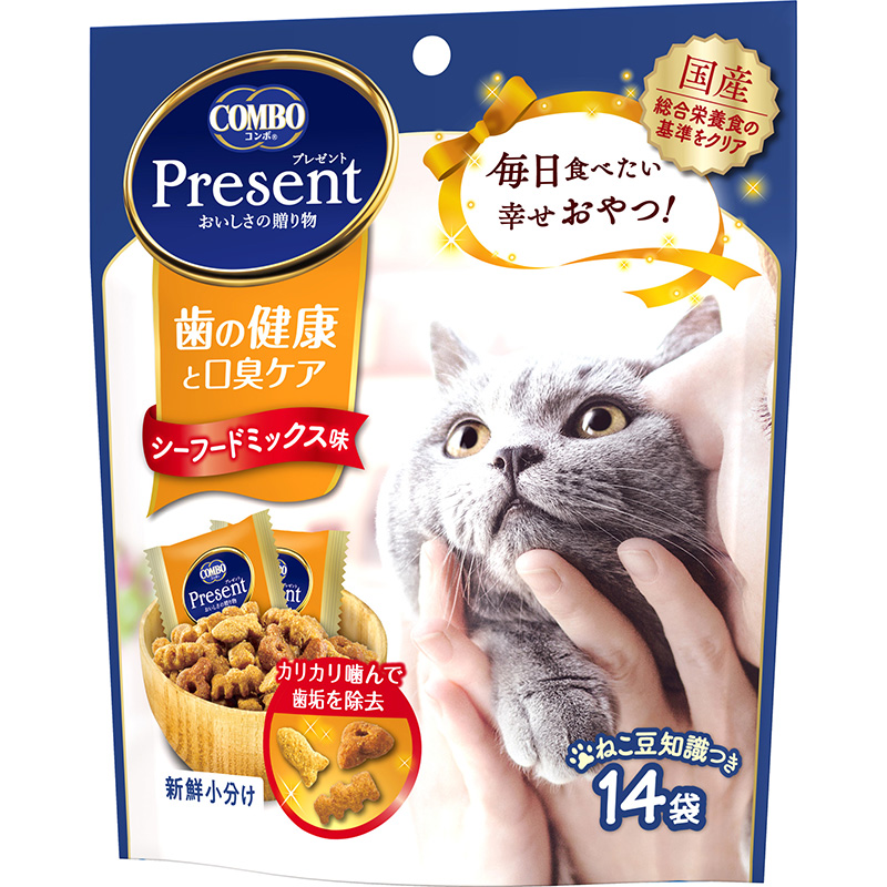 [日本ペットフード] コンボ プレゼント キャット おやつ 歯の健康と口臭ケア 42g