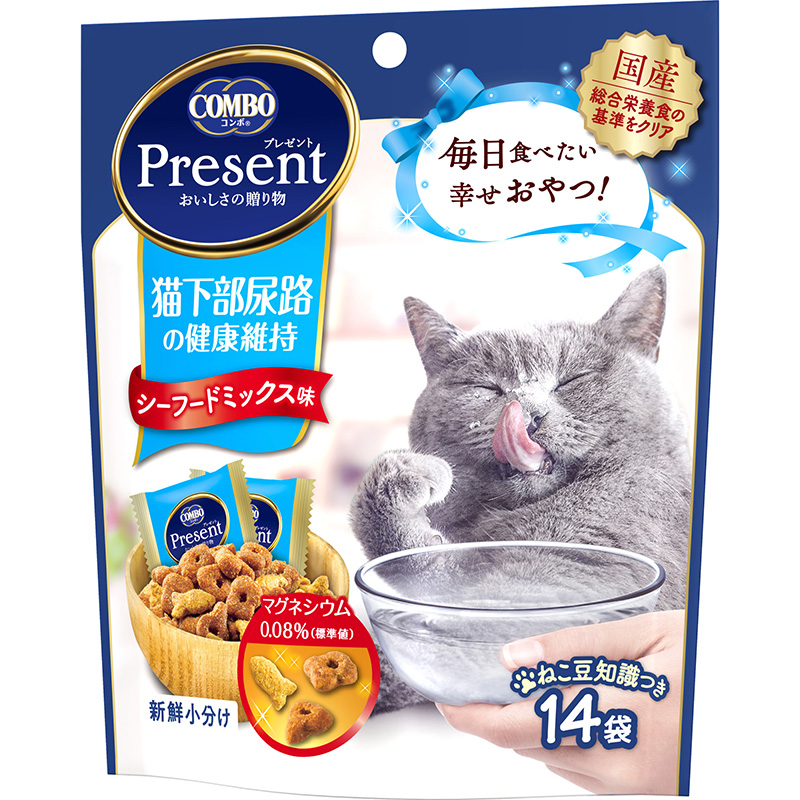 [日本ペットフード(直送)] コンボ プレゼント キャット おやつ 猫下部尿路の健康維持 42g ※メーカー直送 ※発注単位・最低発注数量(混載30ケース以上)にご注意下さい