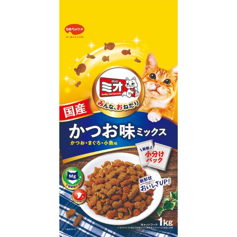 [日本ペットフード(直送)] ミオドライミックス かつお味 1kg ※メーカー直送 ※発注単位・最低発注数量(混載30ケース以上)にご注意下さい