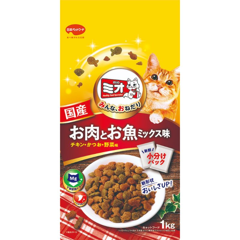 [日本ペットフード] ミオドライミックス お肉とお魚ミックス味 1kg