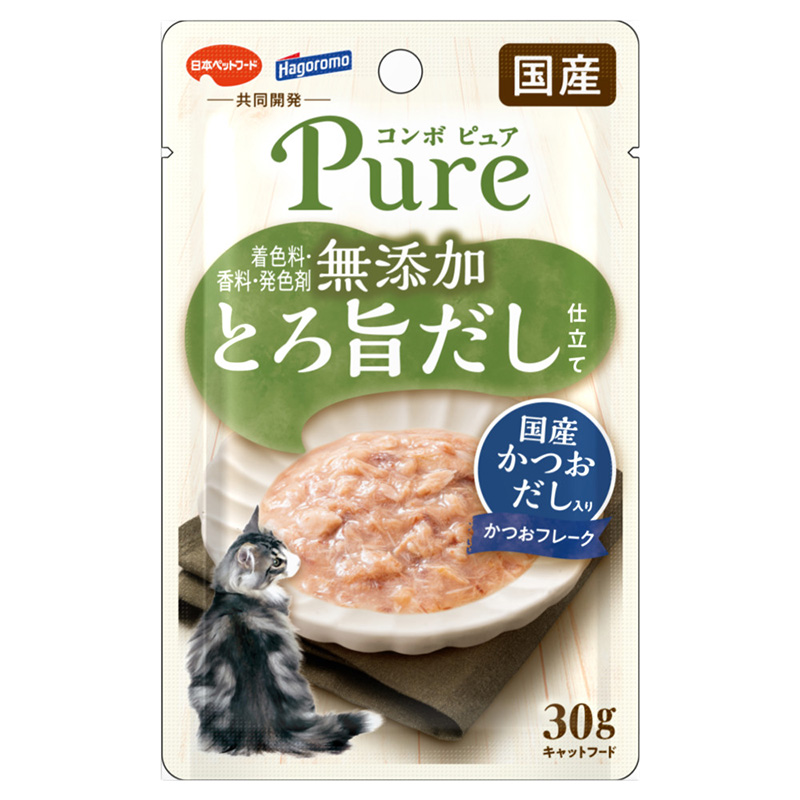 ［日本ペットフード］コンボ ピュア キャット パウチ かつお・国産かつおだし入り30g