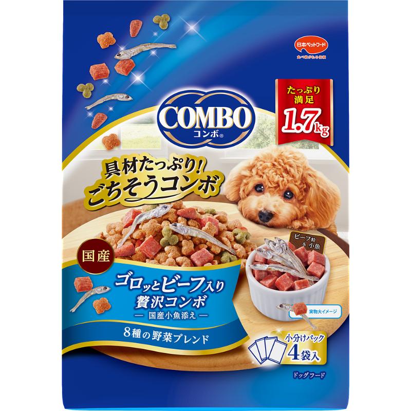［日本ペットフード(直送)］コンボ ゴロッとビーフ入り贅沢コンボ 1.7kg