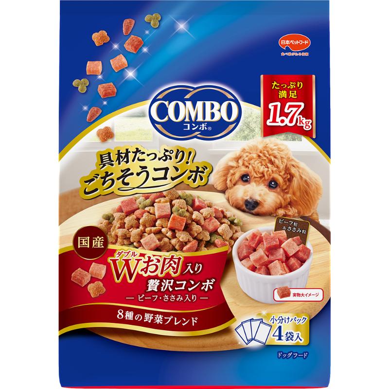［日本ペットフード(直送)］コンボ Wお肉入り贅沢コンボ 1.7kg