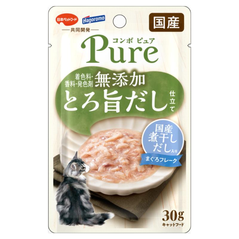 ［日本ペットフード(直送)］コンボ ピュア キャット パウチ まぐろ・国産煮干しだし入り30g ※メーカー直送 ※発注単位・最低発注数量(混載30ケース以上)にご注意下さい
