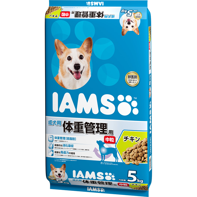 [マース] アイムス 成犬用 体重管理用 チキン 中粒 5kg