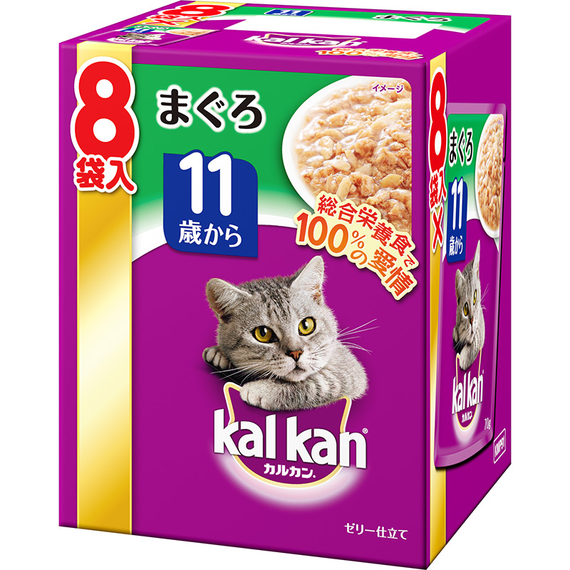 ［マース］カルカン パウチ 11歳から まぐろ 70g 8袋パック　【3月特価】