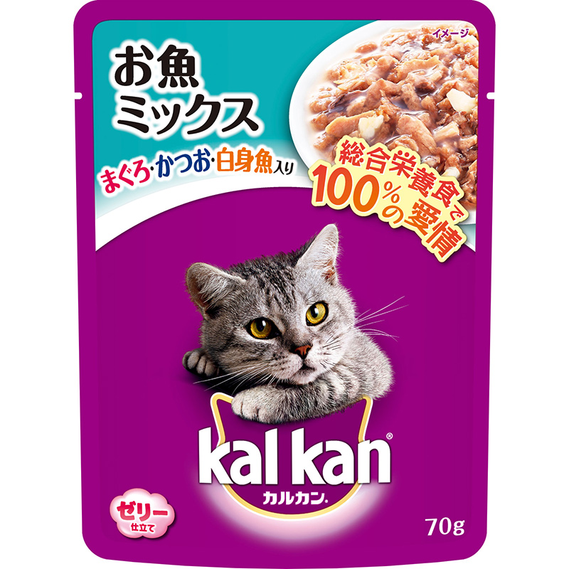 マース カルカン パウチ 1歳から お魚ミックス まぐろ かつお 白身魚入り 70g ペット用品の仕入は Petポチッと で