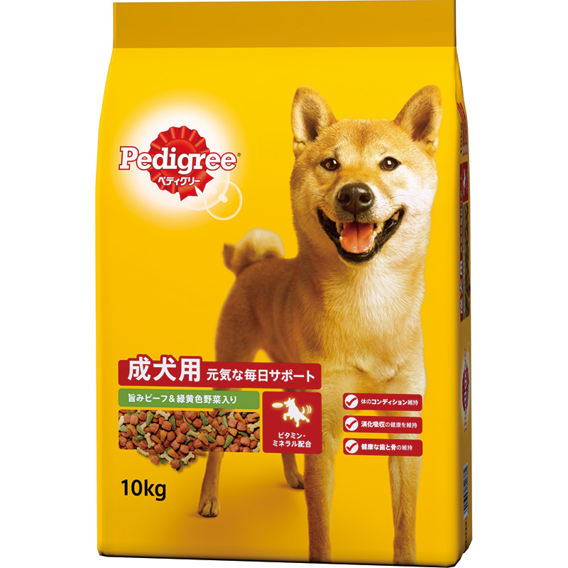 [マース] ペディグリー 成犬用 旨みビーフ＆緑黄色野菜入り 10kg