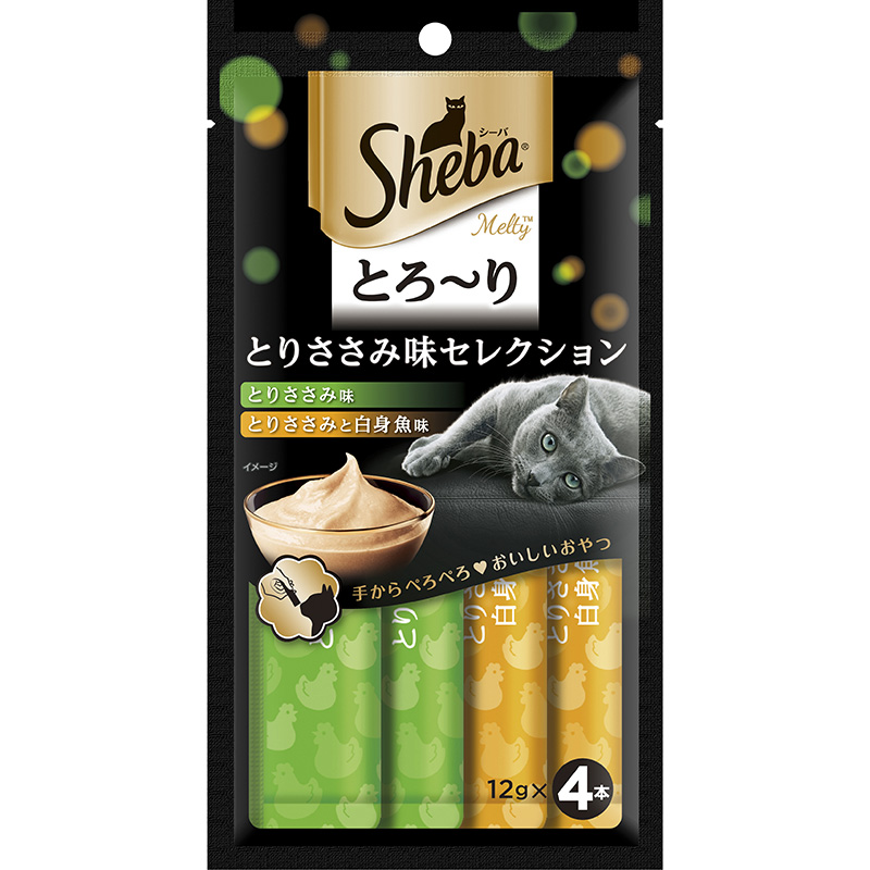 [マース] シーバ とろ～り メルティ とりささみ味セレクション 48g(12g×4P)　【5月特価】