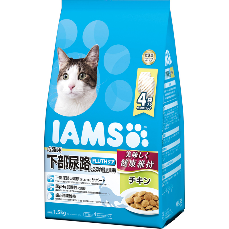 [マース] アイムス 成猫用 下部尿路とお口の健康維持 チキン 1.5kg