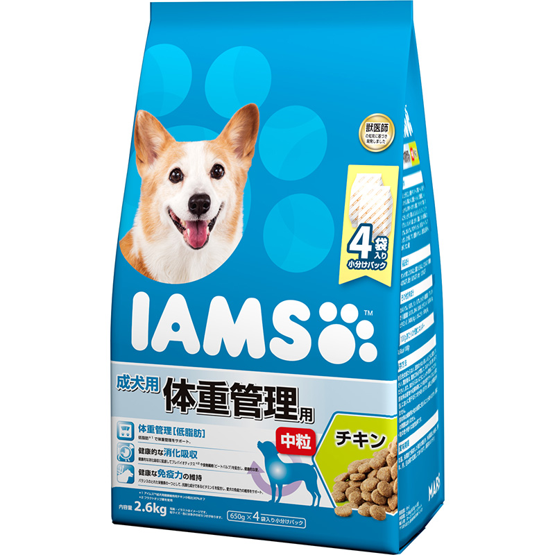 [マース] アイムス 成犬用 体重管理用 チキン 中粒 2.6kg