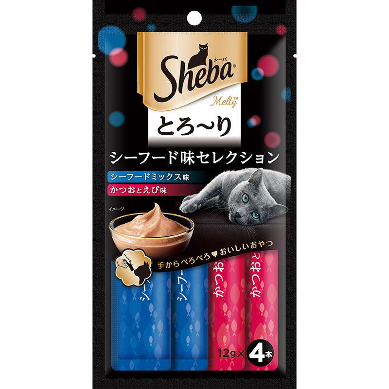 [マース] シーバ とろ～り メルティ シーフード味セレクション 48g(12g×4P)　【4月特価】