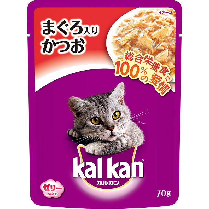 ［マース］カルカン パウチ 1歳から まぐろ入りかつお 70g　【3月特価】