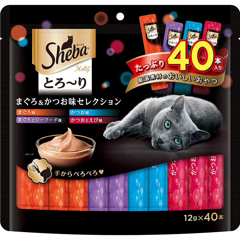 [マース] シーバ とろ～り メルティ まぐろ＆かつお味セレクション 12g×40個