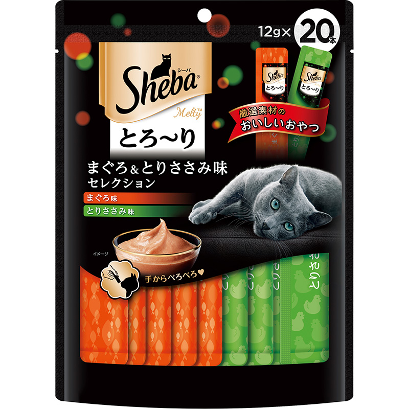 [マース] シーバ とろ～り メルティ まぐろ＆とりささみ味セレクション 12g×20P　【5月特価】