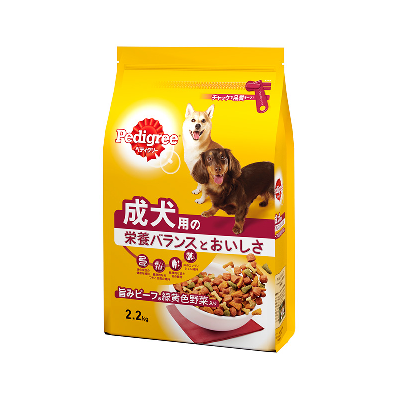 [マース] ペディグリー 成犬用 旨みビーフ＆緑黄色野菜入り 2.2kg