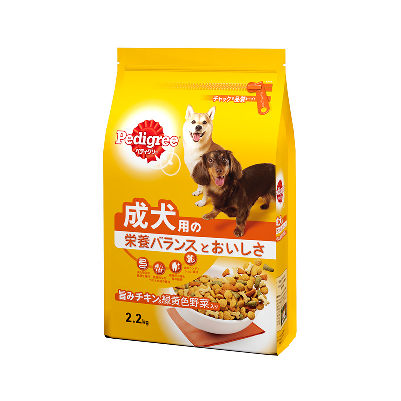 [マース] ペディグリー 成犬用 旨みチキン＆緑黄色野菜入り 2.2kg