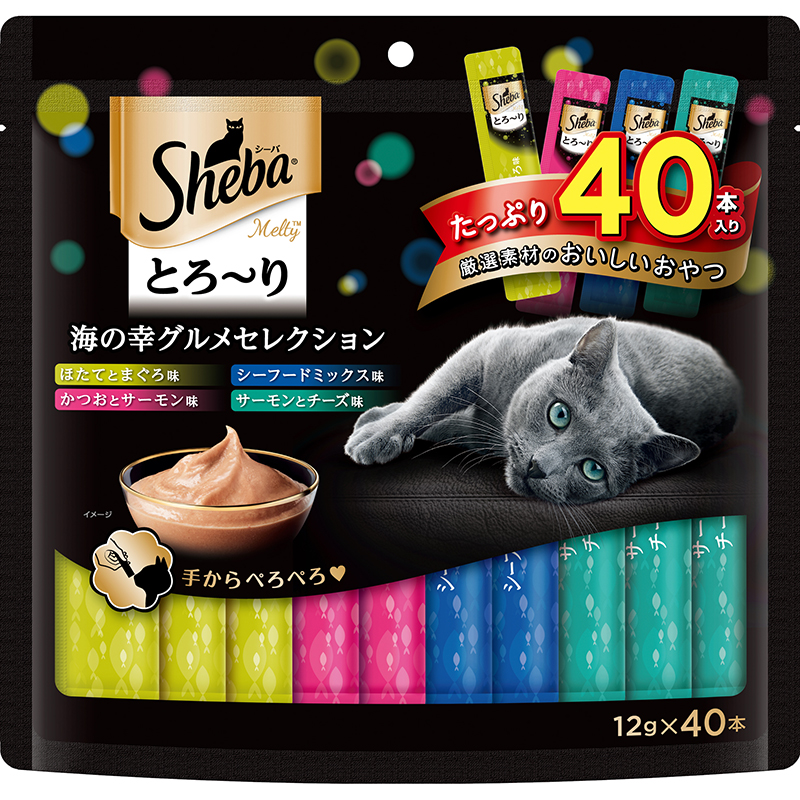 [マース] シーバ とろ～り メルティ 海の幸グルメセレクション 12g×40本　【4月特価】