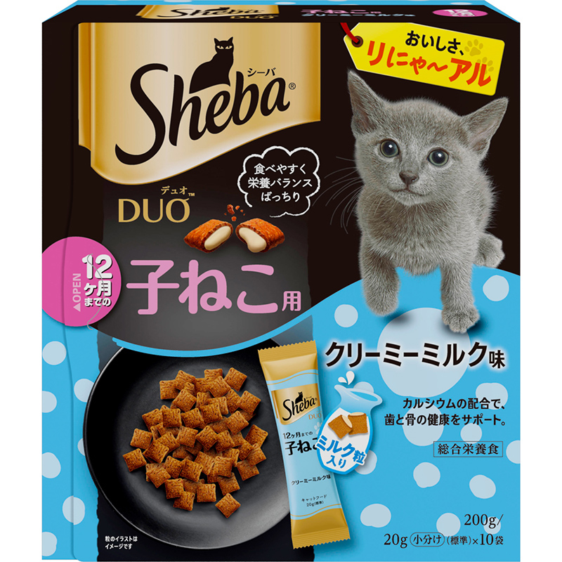 ［マースジャパン］シーバ デュオ 12ヶ月までの子ねこ用 クリーミーミルク味 200g