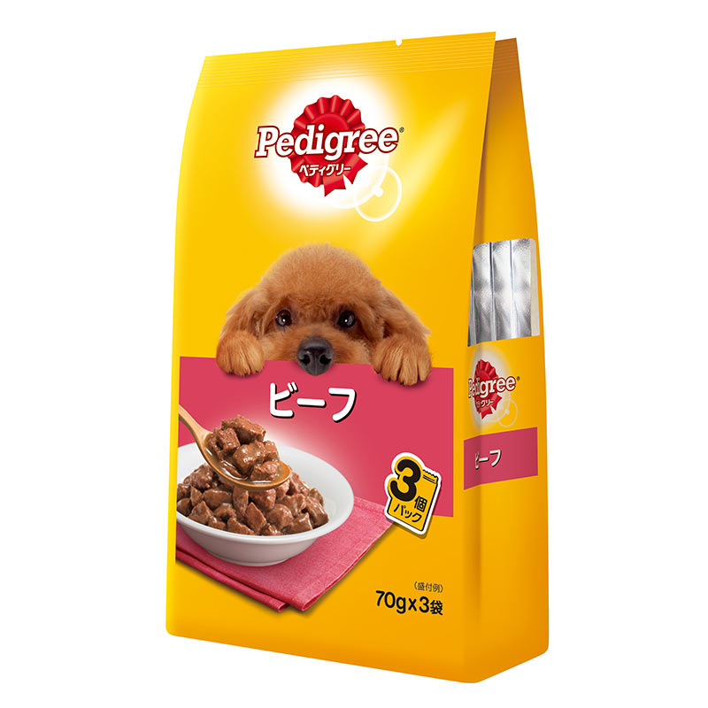 [マース] ペディグリー 成犬用 ビーフ 70g×3袋