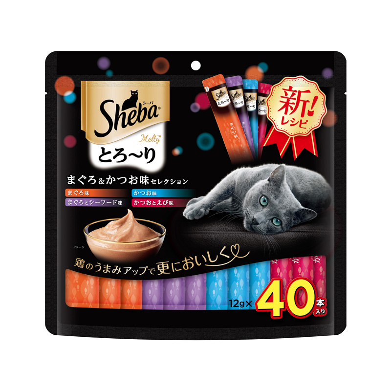 ［マースジャパン］シーバ とろ～り メルティ まぐろ＆かつお味セレクション 12g×40本【値上げ前セール】