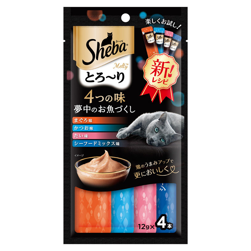 ［マースジャパン］シーバ とろ～り メルティ 4つの味 夢中のお魚づくし 12g×4本
