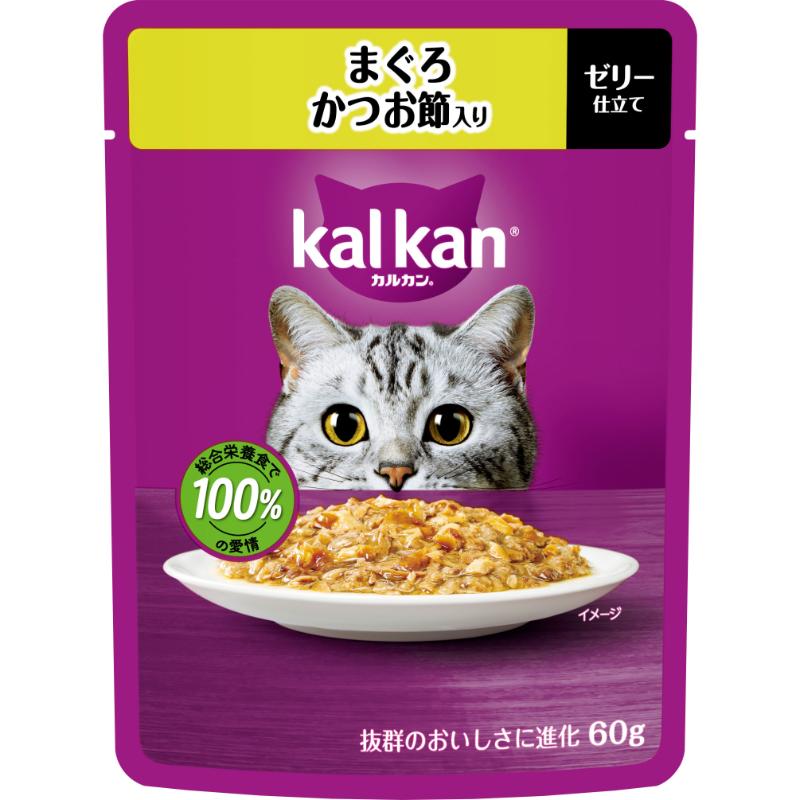 ［マースジャパン］カルカン パウチ まぐろ かつお節入り 60g