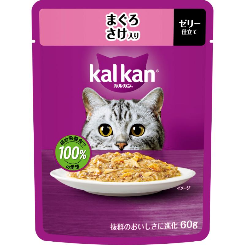 ［マースジャパン］カルカン パウチ まぐろ さけ入り 60g