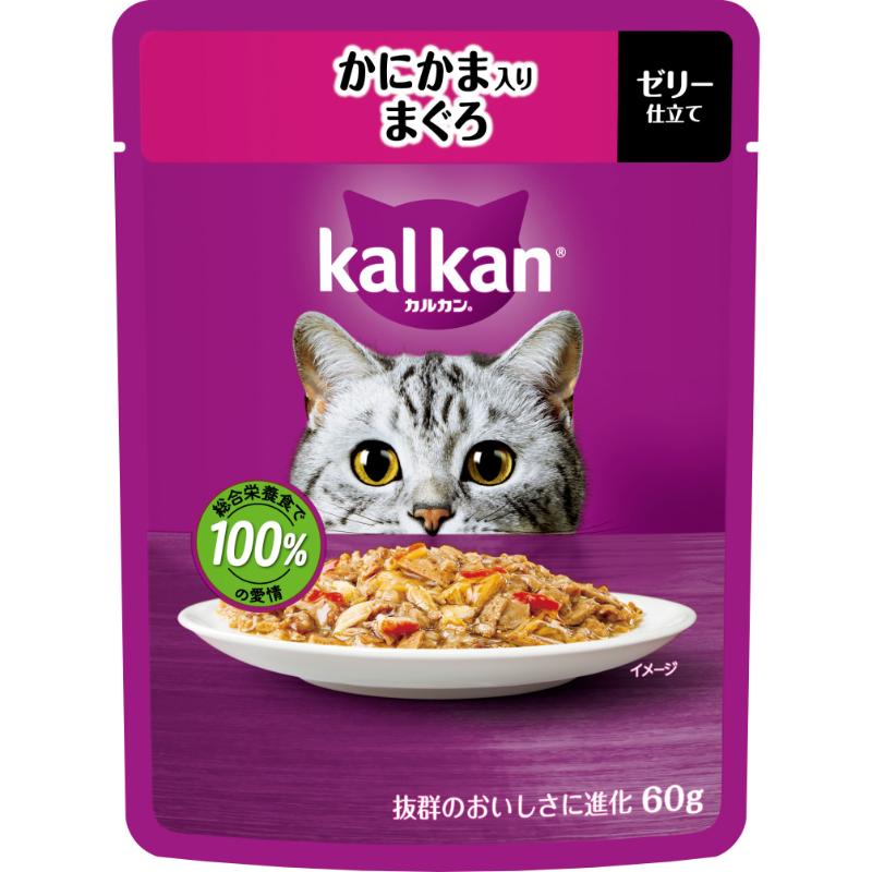 ［マースジャパン］カルカン パウチ かにかま入りまぐろ 60g