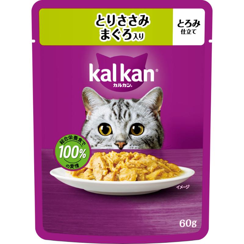 ［マースジャパン］カルカン パウチ とりささみ まぐろ入り 60g