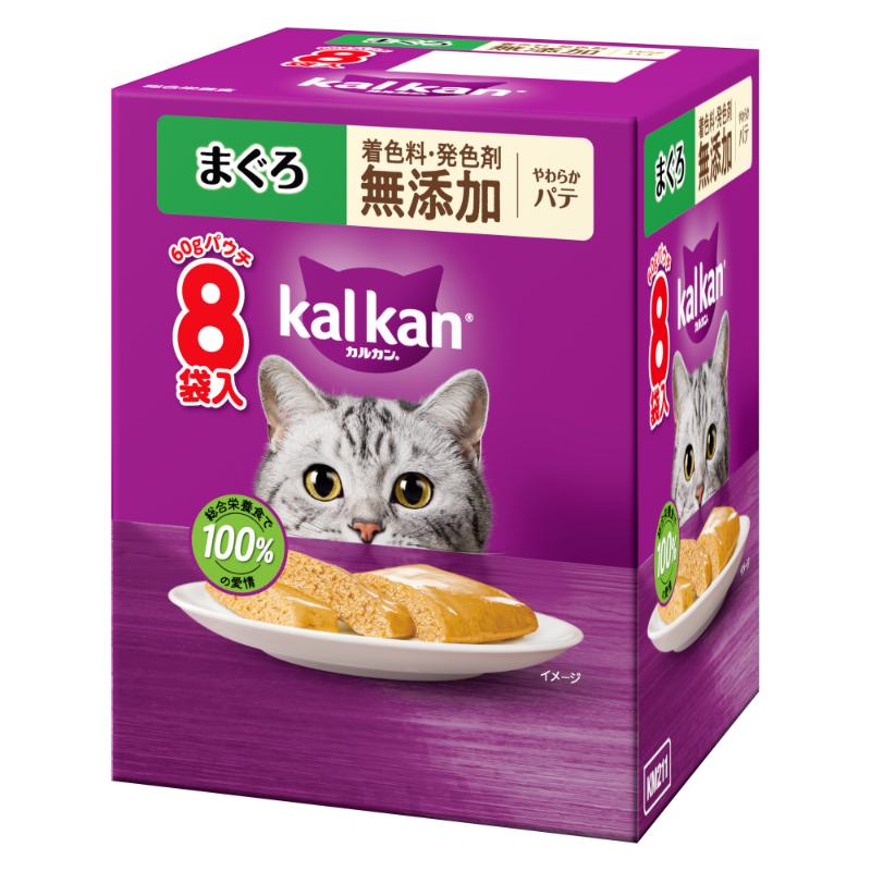 ［マースジャパン］カルカンパウチ やわらかパテ まぐろ 着色料・発色剤 無添加 60g×8袋パック