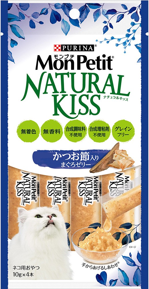 [ネスレピュリナ] モンプチ ナチュラルキッス かつお節入りまぐろゼリー 40g