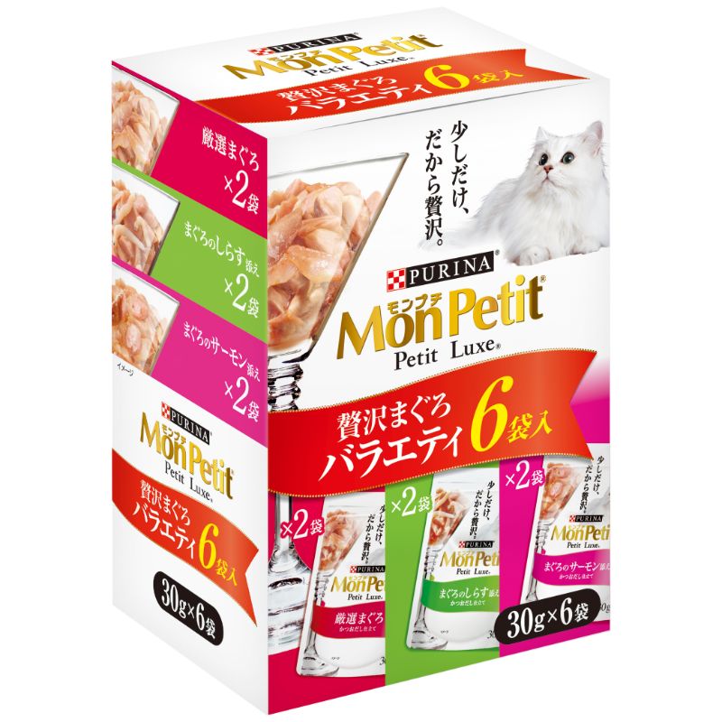 [ネスレピュリナ] モンプチ プチリュクスパウチ 贅沢まぐろバラエティ 30g×6P