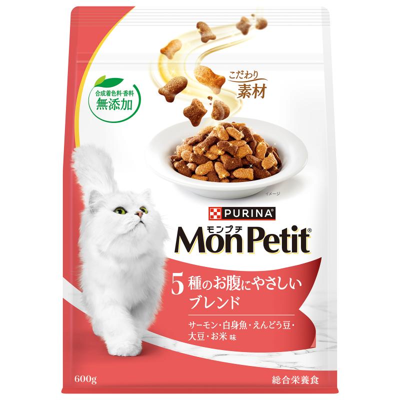 ［ネスレ］モンプチ バッグ 5種のお腹にやさしいブレンド 600g