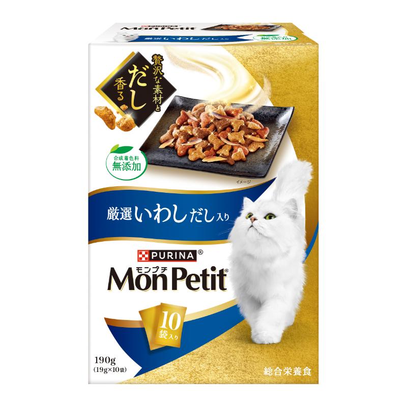 ［ネスレ］モンプチドライボックス 厳選いわしだし入り 190g(19g×10袋)【メーカーフェア10】