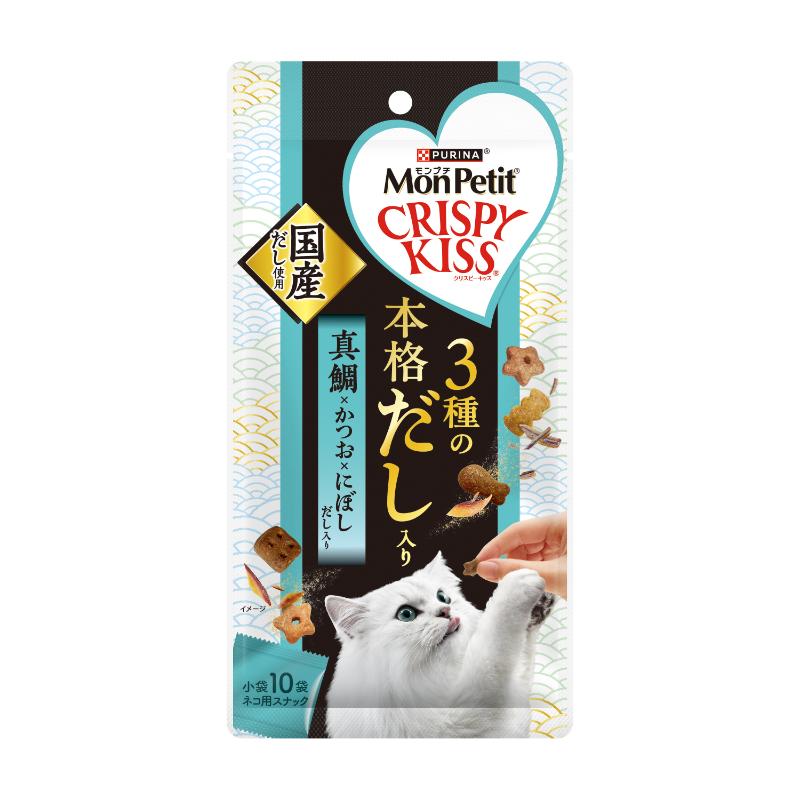 [ネスレ]モンプチ クリスピーキッス 3種の本格だし入り 真鯛×かつお×にぼしだし入り 30g