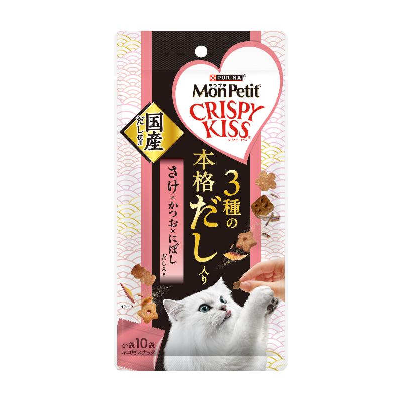 [ネスレ]モンプチ クリスピーキッス 3種の本格だし入り さけ×かつお×にぼしだし入り 30g