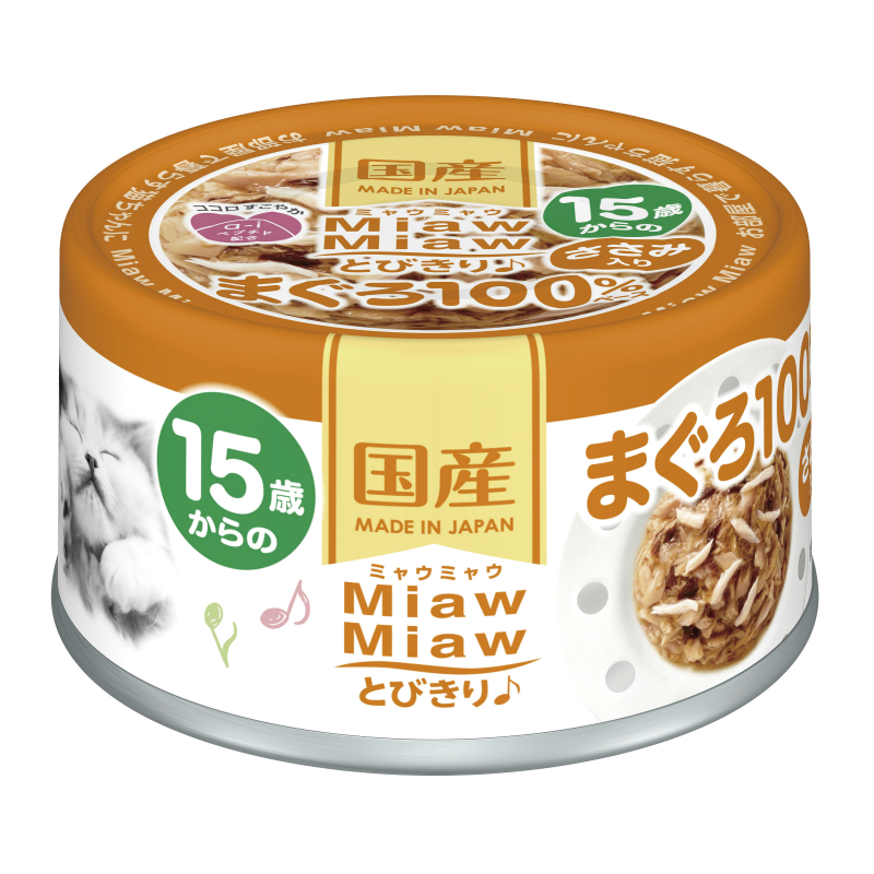 [アイシア] MiawMiawとびきり♪ 15歳からのささみ入りまぐろ 60g