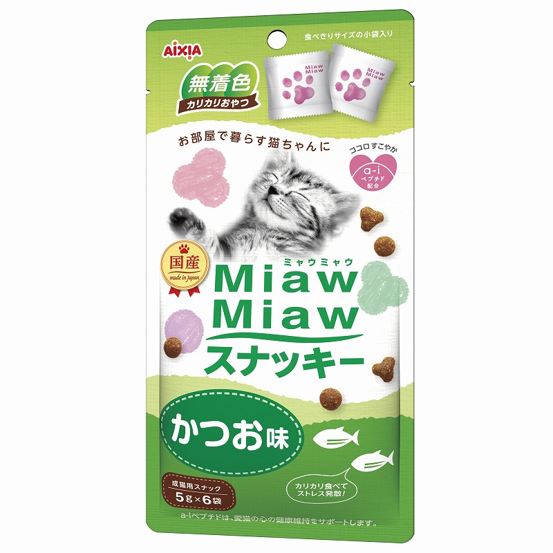 [アイシア] MiawMiaw スナッキー かつお味 30g