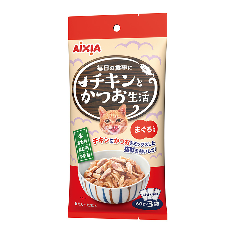 ［アイシア］チキンとかつお生活 まぐろ入り180g