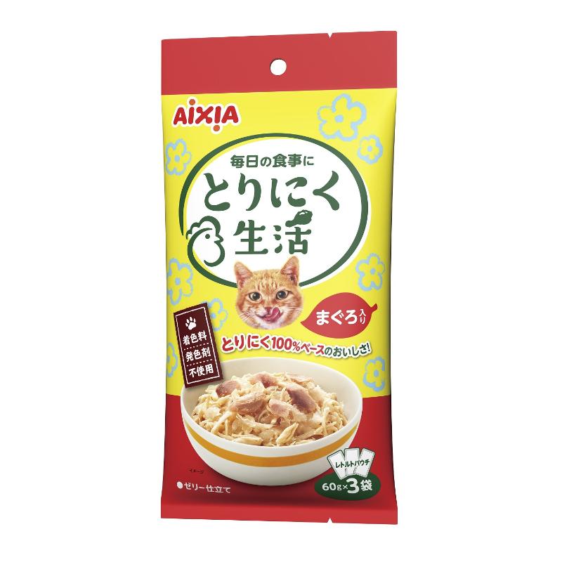 ［アイシア］とりにく生活 まぐろ入り 60g×3袋