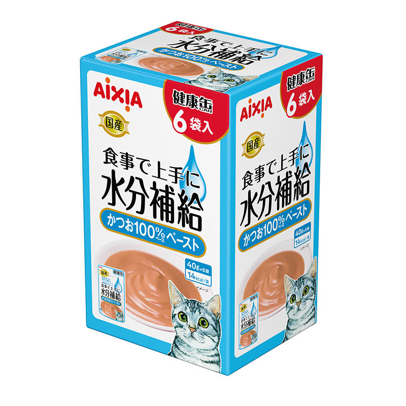 ［アイシア］国産 健康缶パウチ6袋入 水分補給 かつおペースト ※期間限定商品【ご予約受付8/6 15:00まで】アイシア数量限定企画品