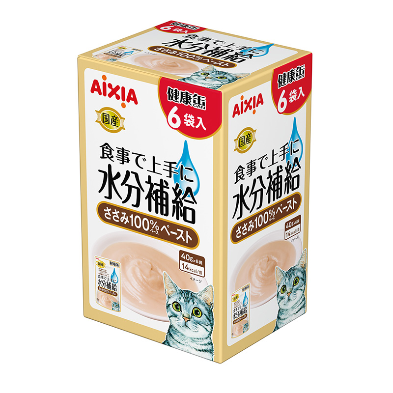 ［アイシア］国産 健康缶パウチ6袋入 水分補給 ささみペースト ※期間限定商品【ご予約受付8/6 15:00まで】アイシア数量限定企画品