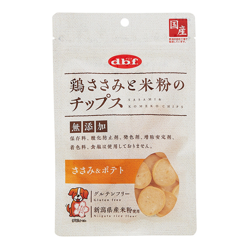 ［デビフペット(直送)］鶏ささみと米粉のチップス ささみ＆ポテト 50g／1ケース（48点） ※発注単位・最低発注数量(混載20ケース以上)にご注意下さい　【メーカーフェア】