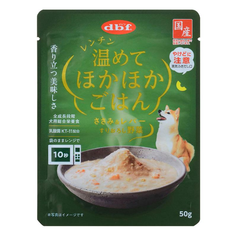 ［デビフペット］レンチン 温めてほかほかごはん ささみ＆レバー すりおろし野菜 50g