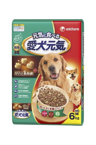 [ユニ・チャーム] 愛犬元気 全成長段階用 ささみ・ビーフ・緑黄色野菜入り 6kg