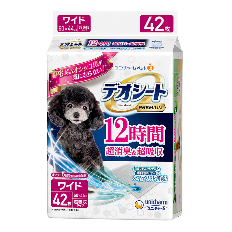 ［ユニ・チャーム(ロット購入)］ デオシート Premium 12時間超消臭＆超吸収 ワイド 42枚 ※ロット購入 ※発注単位・最低発注数量(混載30ケース以上)にご注意下さい