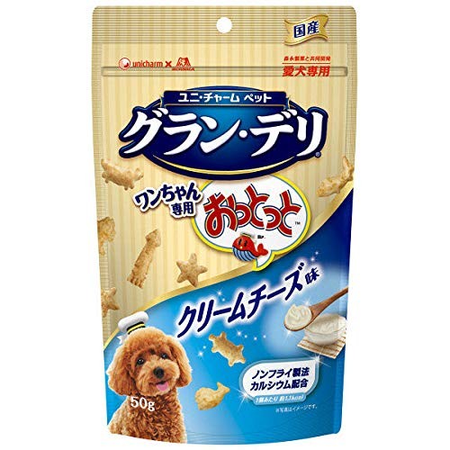 [ユニ・チャーム] グラン・デリ ワンちゃん専用 おっとっと クリームチーズ味 50g　【メーカーフェア】