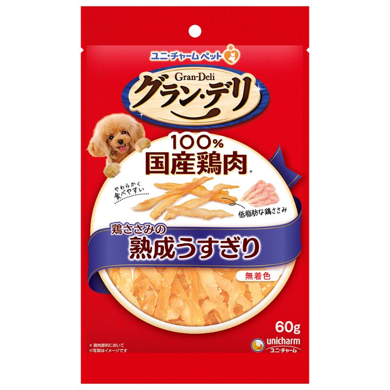 [ユニ・チャーム] グラン・デリ おやつ 鶏ささみの熟成うすぎり 60g